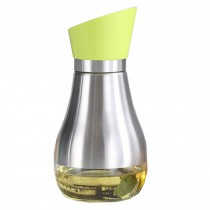 Stainless Steel Household Glass Oil Jar Oil & Vinegar Bottle Cruet, Green
