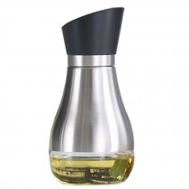 Stainless Steel Household Glass Oil Jar Oil & Vinegar Bottle Cruet, Black