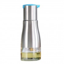 Practical Stainless Steel Glass Oil Container Vinegar Bottle Cruet, Blue