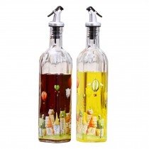 2PCS Creative Oil Container Oil Jar Cruet Vinegar Bottle Glass Bottle, NO.12