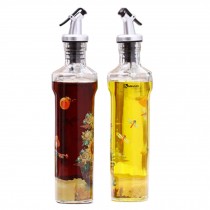 2PCS Household Vinegar Bottle Glass Bottle Oil Container Oil Jar, NO.15