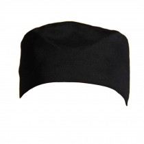 Premium Chef Hat Hats Breathable Skull Cap Chefwear for Cooking/Baking - Black