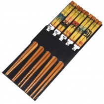 Chinese Traditional Bamboo Chopsticks With Classical Life Pattern