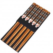 Chinese Traditional Bamboo Chopsticks With Three Fish Pattern