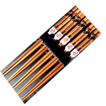 Chinese Traditional Bamboo Chopsticks With Chrysanthemum Pattern