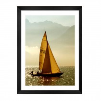Home Decor Picture Black Wood Picture Sailing Boat