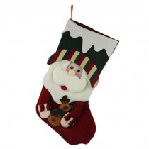 17" Christmas Stocking Tree Hanging Xmas Decoration Santa Claus Stocking Gift Q