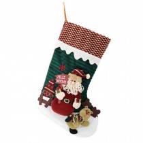 17" Christmas Stocking Tree Hanging Xmas Decoration Santa Claus Stocking Gift T