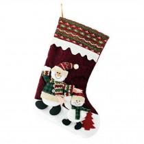 17" Christmas Stocking Tree Hanging Xmas Decoration Santa Claus Stocking Gift W