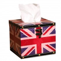 Square/Leather Tissue Box/Holder Classical The Union Flag (14*14*12cm)