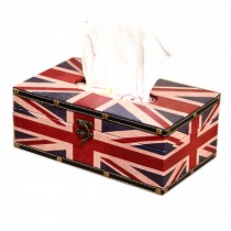 Rectangle/Leather Tissue Box/Holder Classical The Union Flag  (25.5*15*9cm)