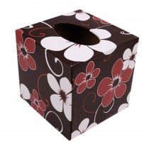 Square Elegant Tissue Box/Holder  Black Plum Blossom 13.5*13.5*13.2CM