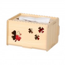 Creative Rectangle Wooden Tissue Holders Paper Napkin Box, Wood