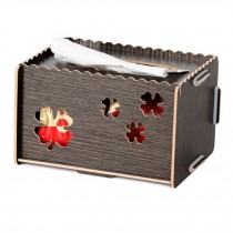 Creative Rectangle Wooden Tissue Holders Paper Napkin Box, Black