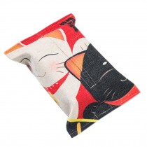 Lovely Cat Pattern Linen Tissue Box Tissue Cover Paper Holders, NO.2