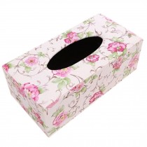Fashion Tissue Box Home/Office Rectangle Napkin Box Tissue Holders Flowers