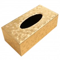 Fashion Tissue Box Napkin Case Tissue Holders for Home Office Car Stone Golden
