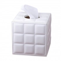 Home/Office/Car Decor Tissue Box Napkin Case Square Tissue Holders White