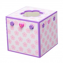 Cherry Blossoms Wood Tissue Paper Holder Wooden Tissue Box Cover Square