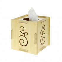Wooden Square Automobile/Home/Office Tissue Holders Paper Napkin Box Maple