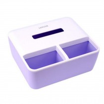 Creative Tissue Box Desk Organizer Remote Control Holder Multifuctional, Purple