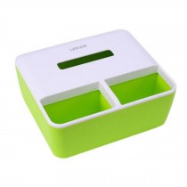 Creative Tissue Box Desk Organizer Remote Control Holder Multifuctional, Green