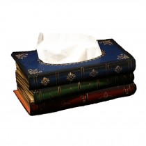 Continental Creative Book-shaped Wooden Tissues Holder Classic Book Home Decor