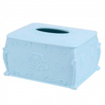Creative Rectangular Paper Box Household Living Room Toilet Paper Tissue Box, Square Blue