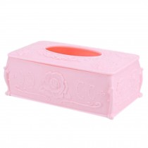 Creative Rectangular Paper Box Household Living Room Toilet Paper Tissue Box, Rectangular Pink