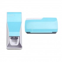 Hands Free Dust-proof Automatic Toothpaste Squeezer Toothbrush Holder Blue