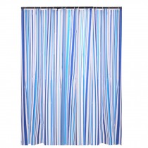 Water-Repellent Shower Curtain Liners Blue Vertical Bar (180CM*180CM)