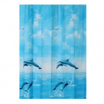 Shower Curtain Water-Repellent With Deep-Blue Sea World Pattern (180*180cm)