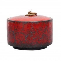Chinese Tea / Coffee Container, Candy / Snack Pot Tea-leaf Storage Ceramic Pot Red #16