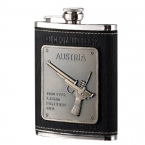 8oz Stainless Steel Hip-Flask Travel liquid Container Drink Easy to carry GUN