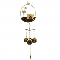 Pastoral style Cute Pig Wind Chimes Wind Bell 3 bells