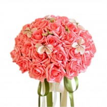 Beautiful Bridal Wedding Bouquet Artificial Flowers Korean Style,Pink