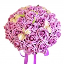 Beautiful Artificial Flowers Bridal Wedding Bouquet Korean Style,Purple