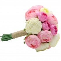 Bridal Wedding Bouquet Flower Bouquets Artificial Flowers Blooming Rose