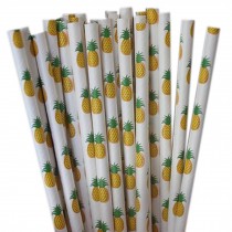 100 Count Colored Decorative Paper Straws Disposable Drinking Straws, Boy Pattern