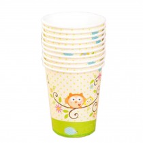 Office/Home Water Paper Cup Disposable Cup 40 Count,Lovely Bird Pattern