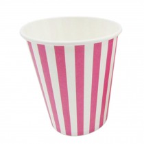 50 Count Disposable Cup Simple Design Paper Cup, Rose Red