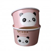 Frozen Dessert Supplies 5 oz Colors Paper Ice Cream Cups Disposable100 Count, panda