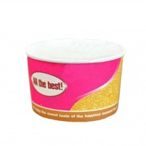 Frozen Dessert Supplies 5 oz Colors Paper Ice Cream Cups Disposable100 Count, Cute Design