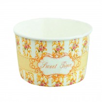 Full of Fun Colors,Frozen Dessert Supplies 5 oz Paper Ice Cream Cups ,Disposable 100 Count, flower