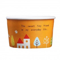 Frozen Dessert Supplies 5 oz Paper Ice Cream Cups Disposable 100Count Full of Fun Colors Cups,orange