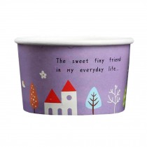 Frozen Dessert Supplies 5 oz Paper Ice Cream Cups Disposable 100Count Full of Fun Colors Cups,Purple