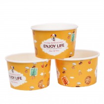 Frozen Dessert Supplies Ice Cream Cups Disposable 100 Count Fun Colors  Paper Cups,enjoy life,5 oz