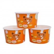 Frozen Dessert Supplies Ice Cream Cups Disposable 100 Count Fun Colors  Paper Cups,bear,5 oz