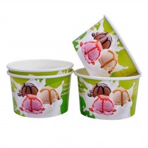 Frozen Dessert Supplies Ice Cream Cups Disposable 100 Count Fun Colors  Paper Cups,5 oz