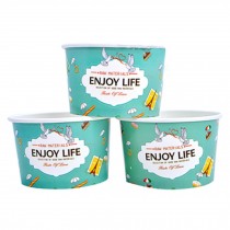 Frozen Dessert Supplies Ice Cream Cups Disposable 100 Count Fun Colors  Paper Cups,5 oz,enjoy life